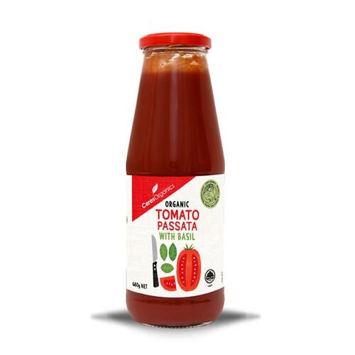 Organic Tomato & Basil Passata 690ml by Ceres Organics