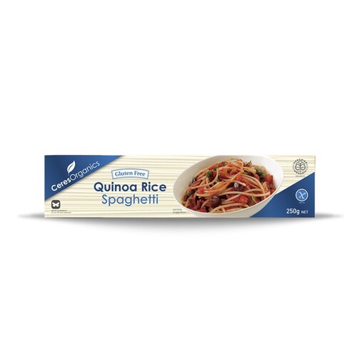 Spaghetti Quinoa Rice Certified Organic and Gluten Free 250g