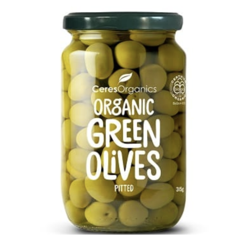 Green Olives Pitted 320g by Ceres Organics
