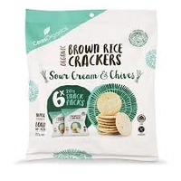 Brown Rice Crackers Sour Cream & Chives 6 pack
