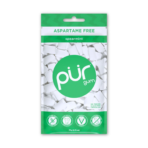 Pur Gum Spearmint Gum Bag (55 Pieces)