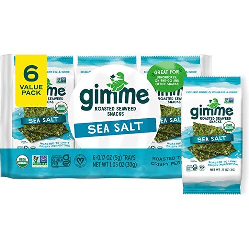 Gimme Seaweed Snacks Sea Salt 6x5g