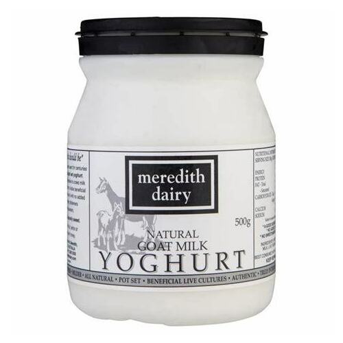 Meredith Dairy Goat Milk Yoghurt Black Lid 500g