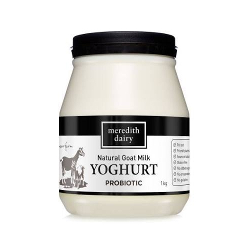 Meredith Dairy Natural Goat Milk Yoghurt Black Lid 1kg