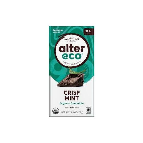 ALTER ECO Choc Dark Crisp Mint 75g