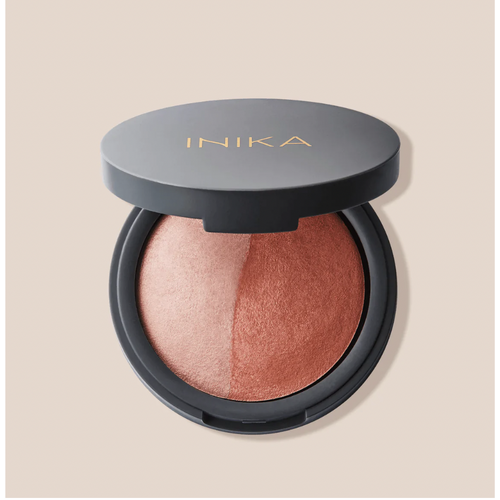 INIKA Organic Mineral Baked Blush Duo Burnt Peach 